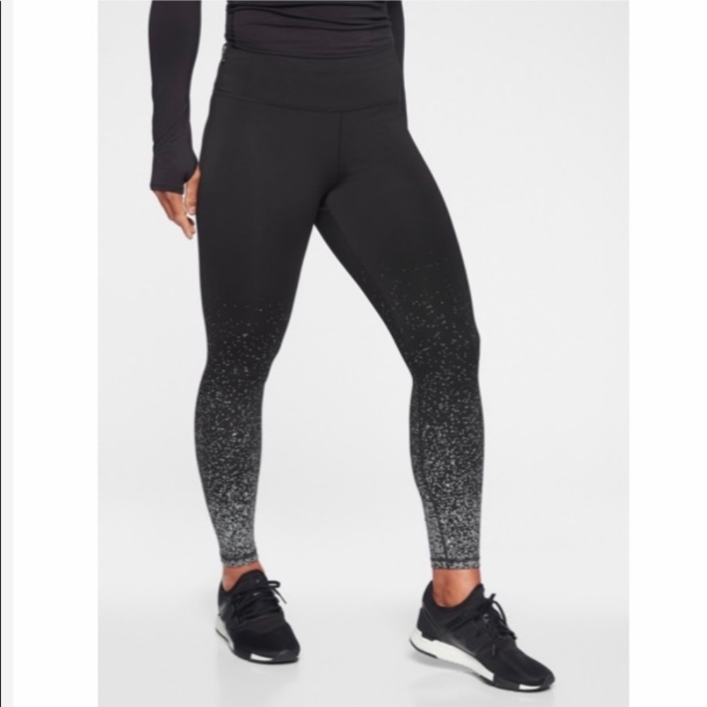 Athleta Women's Contender Splatter Reflective 7/8 Tight Leggings